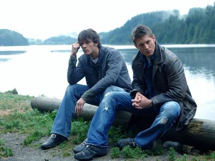 Older photo; Sam & Dean at the lake